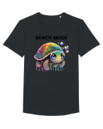 Broasca testoasa pictata in acuarela cu mesajul  Beach Mode Tricou mânecă scurtă guler larg Bărbat Skater