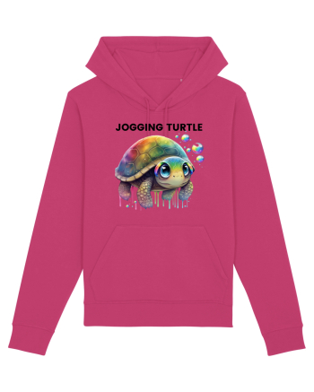 Broasca testoasa pictata in acuarela cu mesajul Jogging Turtle Raspberry