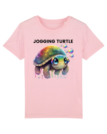 Broasca testoasa pictata in acuarela cu mesajul Jogging Turtle Cotton Pink