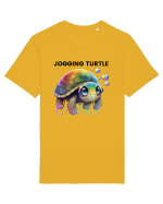 Broasca testoasa pictata in acuarela cu mesajul Jogging Turtle Tricou mânecă scurtă Unisex Rocker