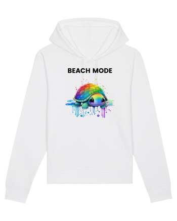 Broasca testoasa pictata in acuarela cu mesajul  Beach Mode White