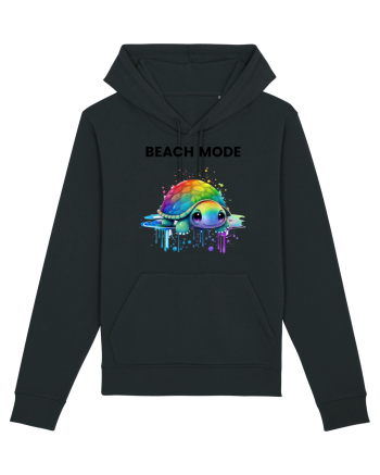 Broasca testoasa pictata in acuarela cu mesajul  Beach Mode Black