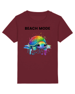 Broasca testoasa pictata in acuarela cu mesajul  Beach Mode Tricou mânecă scurtă  Copii Mini Creator