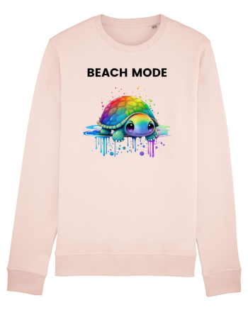 Broasca testoasa pictata in acuarela cu mesajul  Beach Mode Candy Pink