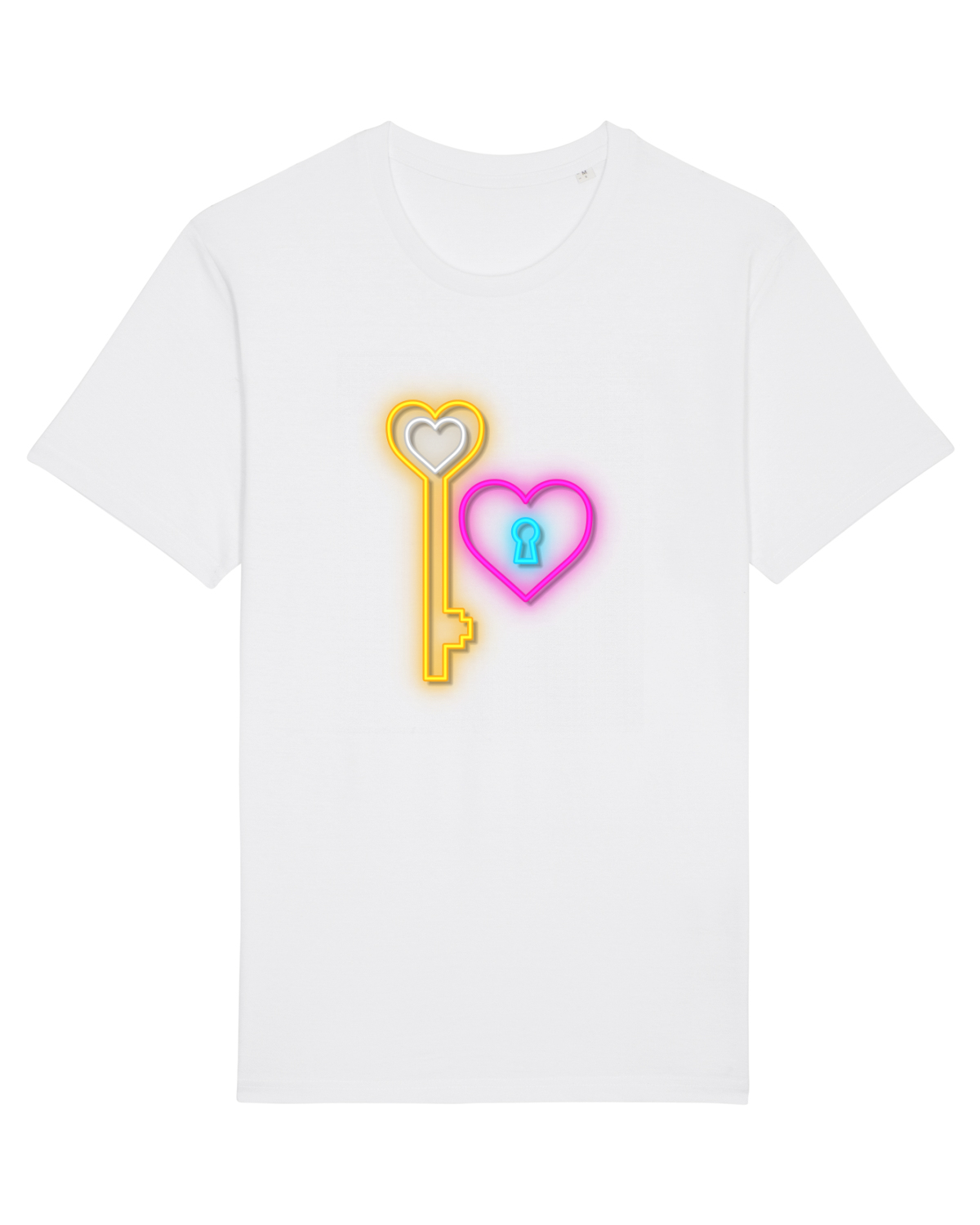 Tricou mânecă scurtă Unisex Rocker White