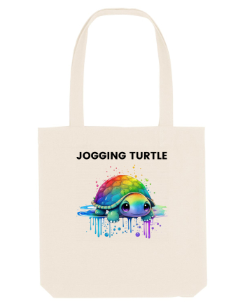 Broasca testoasa pictata in acuarela cu mesajul Jogging Turtle Natural