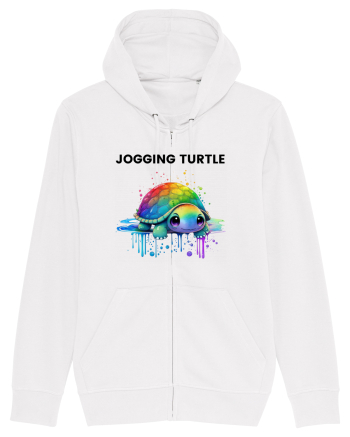 Broasca testoasa pictata in acuarela cu mesajul Jogging Turtle White