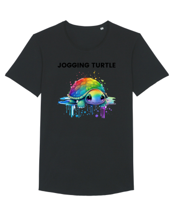 Broasca testoasa pictata in acuarela cu mesajul Jogging Turtle Black