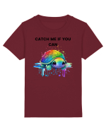 Broasca testoasa pictata in acuarela cu mesajul Catch Me If You Can Tricou mânecă scurtă  Copii Mini Creator