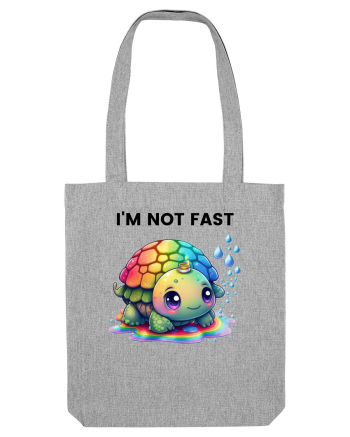 Broasca testoasa pictata in acuarela cu mesajul   I'm not fast Heather Grey