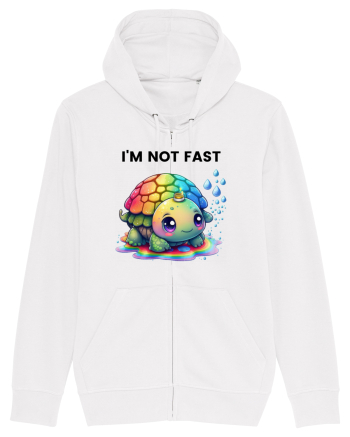 Broasca testoasa pictata in acuarela cu mesajul   I'm not fast White