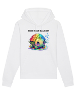 Broasca testoasa pictata in acuarela cu mesajul  Time is an Illusion Hanorac Unisex Drummer