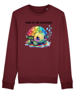 Broasca testoasa pictata in acuarela cu mesajul  Time is an Illusion Bluză mânecă lungă Unisex Rise