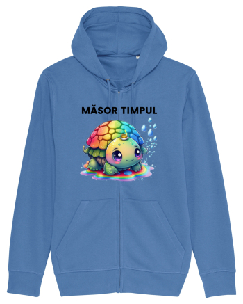 Broasca testoasa pictata in acuarela cu mesajul  Masor Timpul Bright Blue