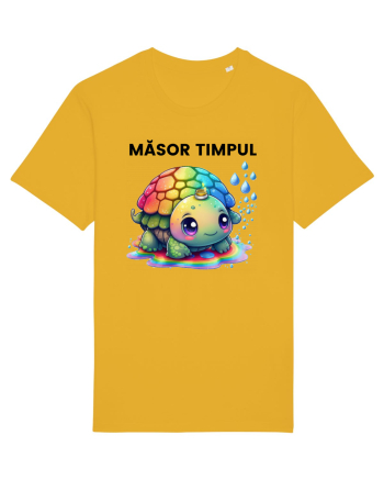 Broasca testoasa pictata in acuarela cu mesajul  Masor Timpul Spectra Yellow
