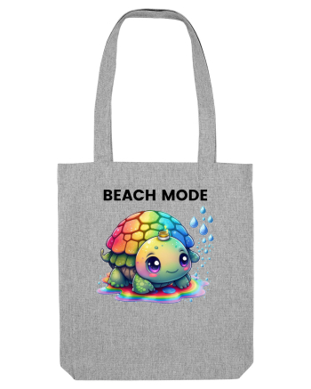 Broasca testoasa pictata in acuarela cu mesajul  Beach Mode Heather Grey