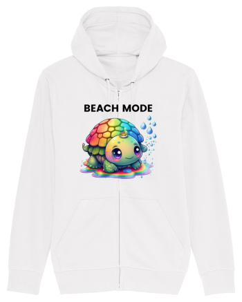 Broasca testoasa pictata in acuarela cu mesajul  Beach Mode White