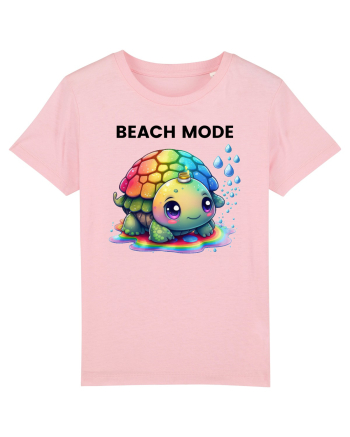 Broasca testoasa pictata in acuarela cu mesajul  Beach Mode Cotton Pink