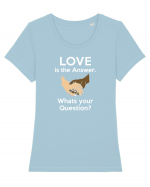 Love is the answer Tricou mânecă scurtă guler larg fitted Damă Expresser