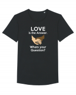 Love is the answer Tricou mânecă scurtă guler larg Bărbat Skater