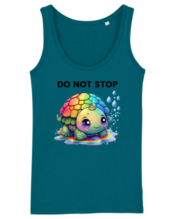 Broasca testoasa pictata in acuarela cu mesajul Do Not Stop Ocean Depth