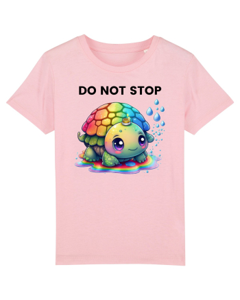 Broasca testoasa pictata in acuarela cu mesajul Do Not Stop Cotton Pink