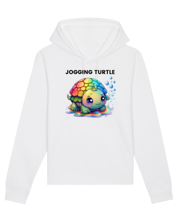 Broasca testoasa pictata in acuarela cu mesajul Jogging Turtle White