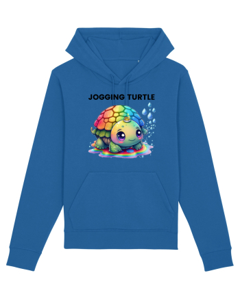 Broasca testoasa pictata in acuarela cu mesajul Jogging Turtle Royal Blue