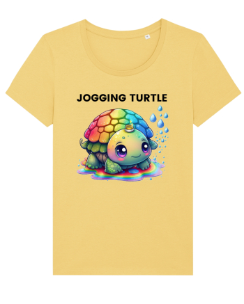 Broasca testoasa pictata in acuarela cu mesajul Jogging Turtle Jojoba