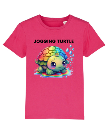 Broasca testoasa pictata in acuarela cu mesajul Jogging Turtle Raspberry