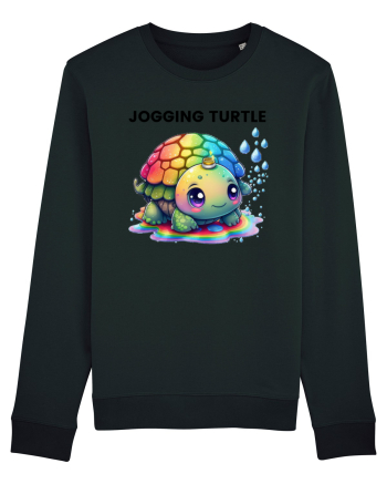 Broasca testoasa pictata in acuarela cu mesajul Jogging Turtle Black