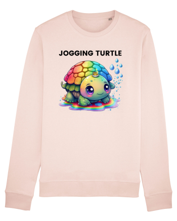 Broasca testoasa pictata in acuarela cu mesajul Jogging Turtle Candy Pink