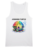Broasca testoasa pictata in acuarela cu mesajul Jogging Turtle Maiou Bărbat Runs