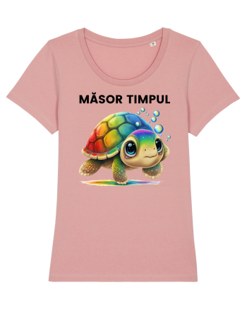 Broasca testoasa pictata in acuarela cu mesajul  Masor Timpul Canyon Pink