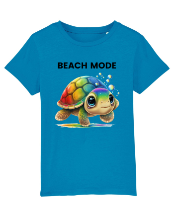 Broasca testoasa pictata in acuarela cu mesajul  Beach Mode Azur