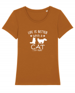 CATS Tricou mânecă scurtă guler larg fitted Damă Expresser