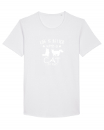 CATS Tricou mânecă scurtă guler larg Bărbat Skater