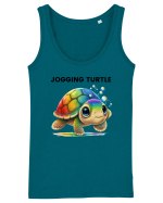 Broasca testoasa pictata in acuarela cu mesajul Jogging Turtle Maiou Damă Dreamer