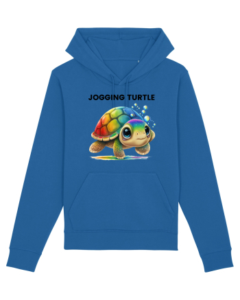 Broasca testoasa pictata in acuarela cu mesajul Jogging Turtle Royal Blue