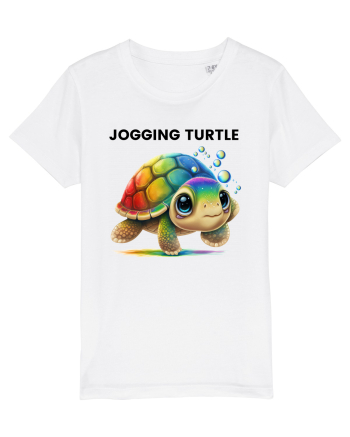 Broasca testoasa pictata in acuarela cu mesajul Jogging Turtle White