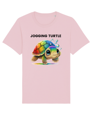 Broasca testoasa pictata in acuarela cu mesajul Jogging Turtle Cotton Pink