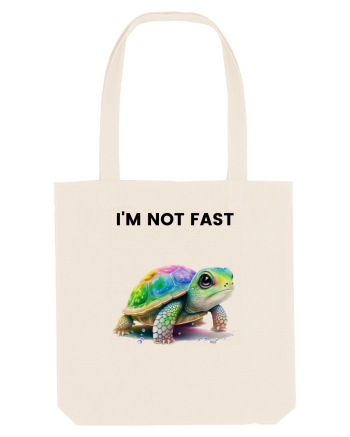 Broasca testoasa pictata in acuarela cu mesajul   I'm not fast Natural