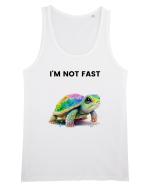 Broasca testoasa pictata in acuarela cu mesajul   I'm not fast Maiou Bărbat Runs