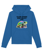Broasca testoasa pictata in acuarela cu mesajul  Slow Down and Enjoy Life Hanorac Unisex Drummer