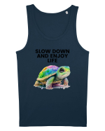 Broasca testoasa pictata in acuarela cu mesajul  Slow Down and Enjoy Life Maiou Bărbat Runs