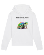 Broasca testoasa pictata in acuarela cu mesajul  Time is an Illusion Hanorac Unisex Drummer
