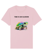 Broasca testoasa pictata in acuarela cu mesajul  Time is an Illusion Tricou mânecă scurtă Unisex Rocker