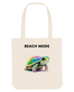 Broasca testoasa pictata in acuarela cu mesajul  Beach Mode Sacoșă textilă