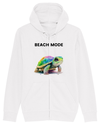 Broasca testoasa pictata in acuarela cu mesajul  Beach Mode White