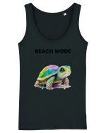 Broasca testoasa pictata in acuarela cu mesajul  Beach Mode Maiou Damă Dreamer